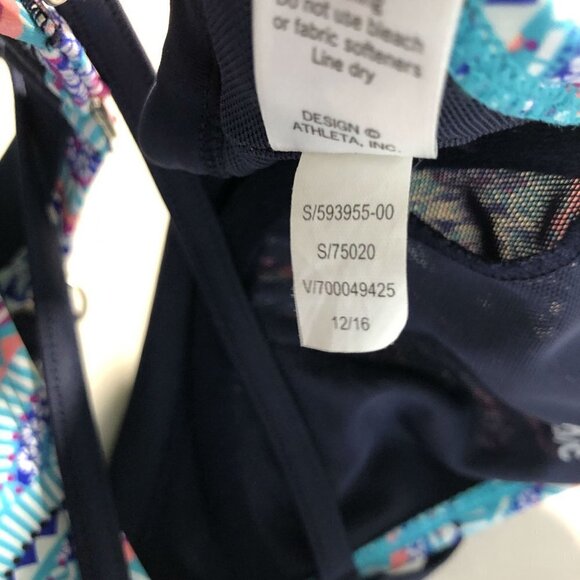 Athleta Bikini Top‎ Multicolored Print Size 32 B/C - Picture 7 of 9